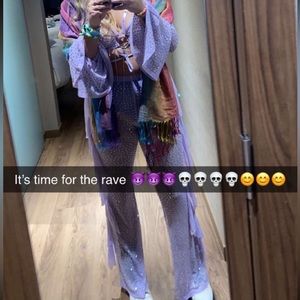 Lavender rave outfit 2 piece set from iheart raves